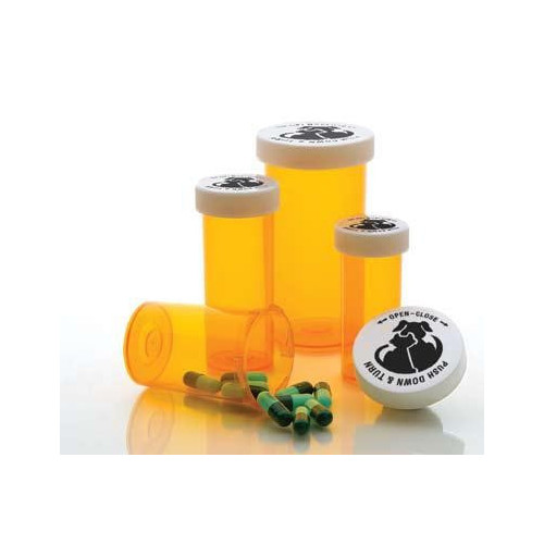 Pet Print YELLOW 45cc Child Resistant Vials Includes Caps (13D) *275