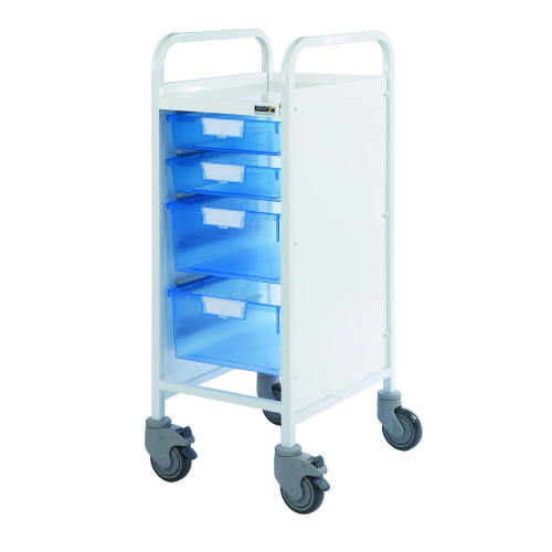 Vista 30 Trolley - Blue Trays - 2 Single & 2 Double Depth Trays*1