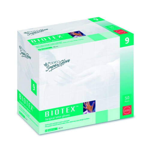 Latex Sterile Biotex Gloves 6.5 Pwd Free *50