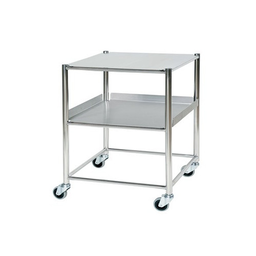 Surgical Trolley Stainless Steel with 1 Shelf & 1 Tray - Medium 860(H)x660(W)x520(D) *1