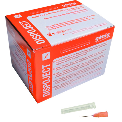 DISPOJECT Disposable Needle 16mm x 0.5 (25g x 5/8 inch)*100