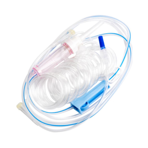 Aqupharm extra long giving set with coiled tubing