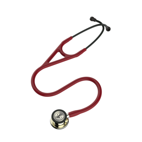 3M Littmann Cardiology Stethoscope, High Polish Smoke Chestpiece - Red Tube