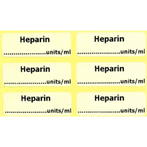 Infusion Concepts Syringe Label Heparin