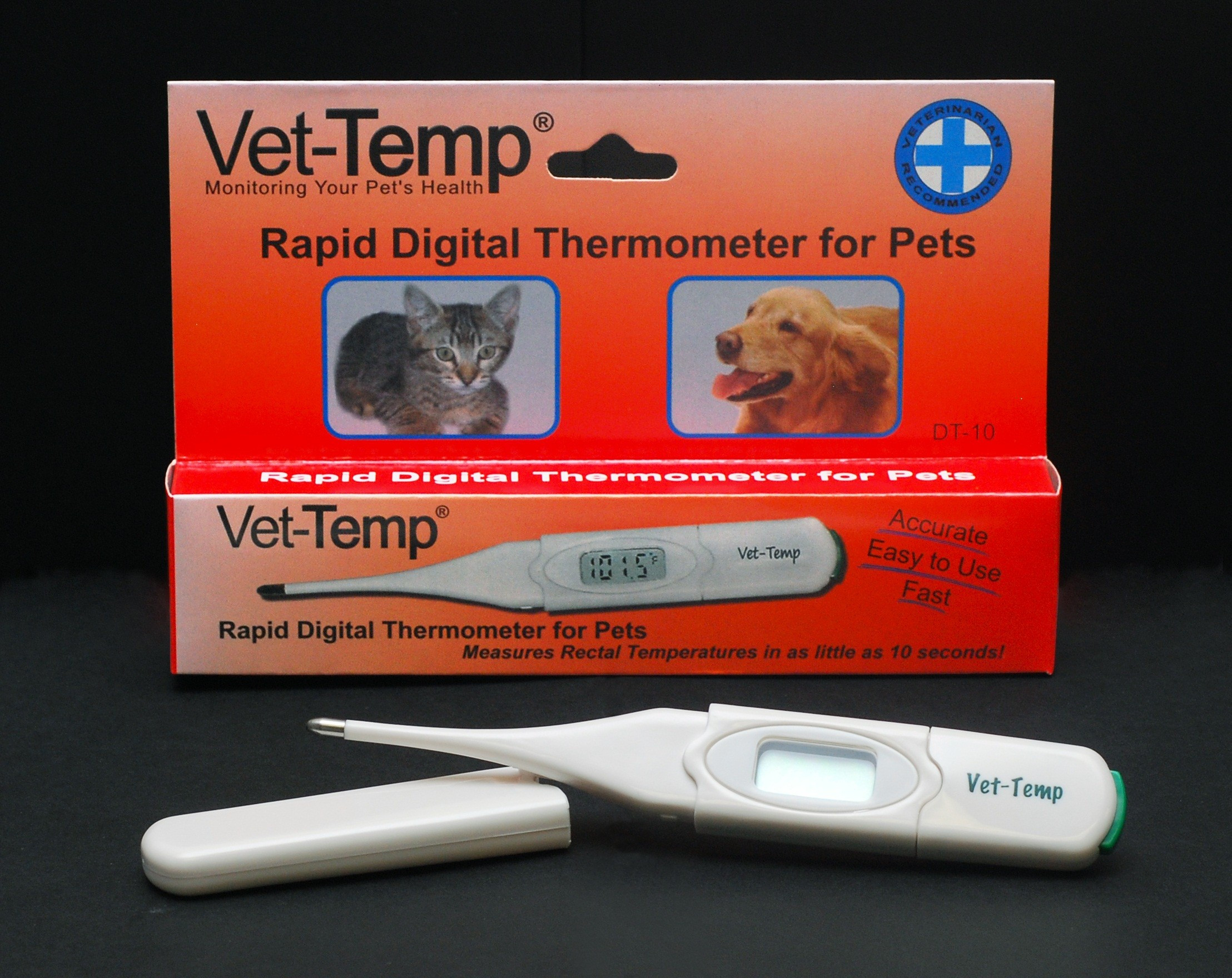 Vet Direct Vet Temp Rapid Digital Rectal Thermometer Dual Temperature Fahrenheit Or Celsius